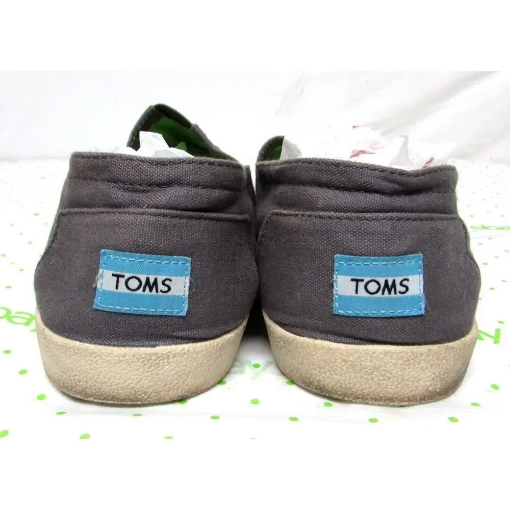 Tom's men's size 13 gray grey loafers sneakers comfort shoes